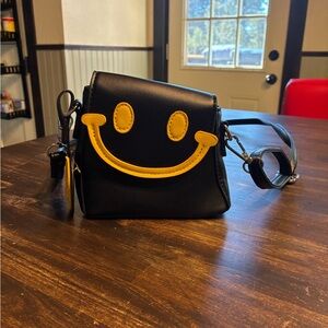 Joyful Black and Yellow Crossbody Bag